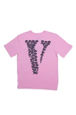 BLACK LIPSTICK FRIENDS- EMBROIDERED T-SHIRT (pink)