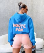 Blue White Fox Hoodie