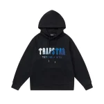 Trapstar Blue Logo Black Hoodie