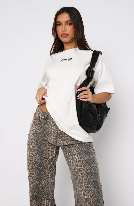 All I’ve Got White Fox Oversized Tee White