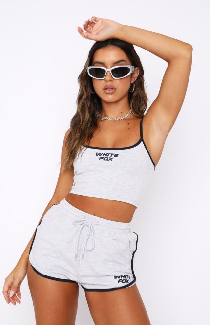 White Fox Shorts Grey Marle