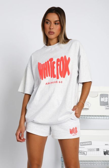 Archive 6.0 White Fox Oversized Tee Cloudburst