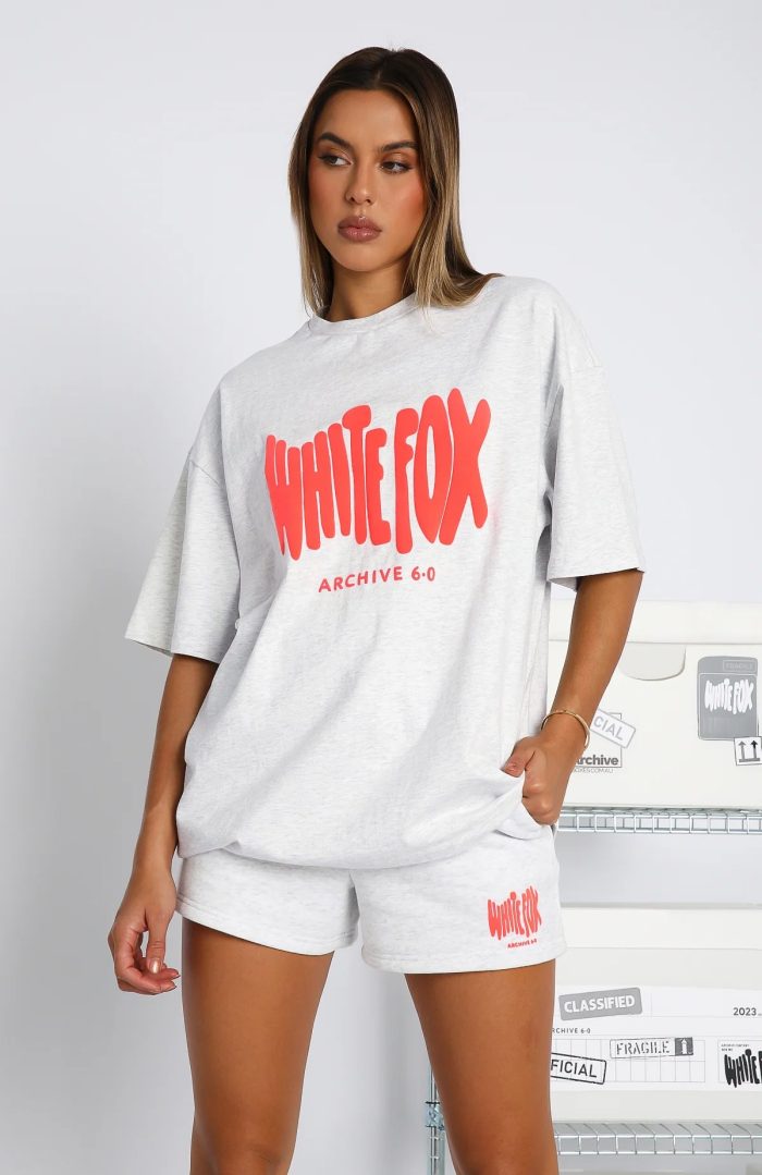 Archive 6.0 White Fox Oversized Tee Cloudburst