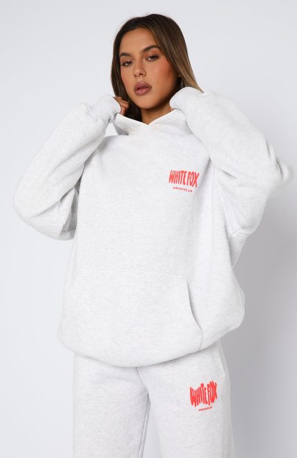 Archive 6.0 White Fox Oversized Hoodie Cloudburst