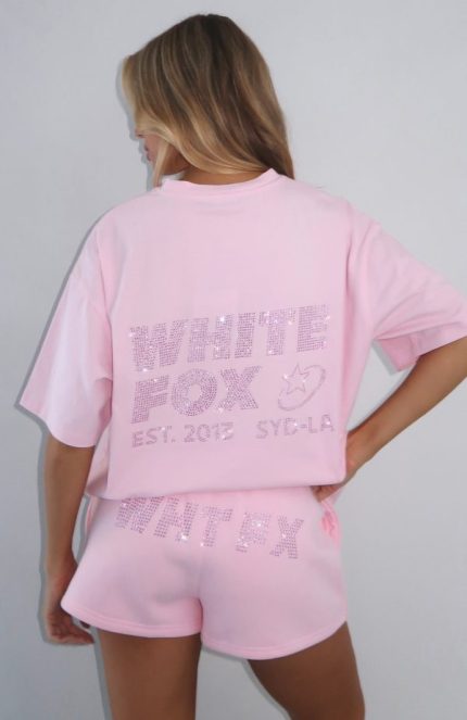 Always Shining Lounge White Fox Shorts Posy